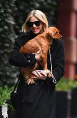 JULIANNE HOUGH Out with Her Dog for Brunch in New York 03/23/2024
