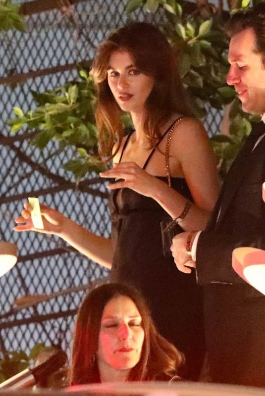 KAIA GERBER Leaves CAA Pre-Oscar Party in West Hollywood 03/08/2024