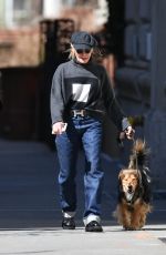 KATE CAPSHAW Out with Her Dog in New York 03/17/2024