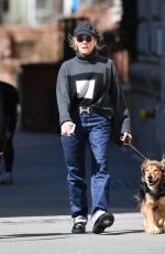 KATE CAPSHAW Out with Her Dog in New York 03/17/2024