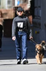 KATE CAPSHAW Out with Her Dog in New York 03/17/2024