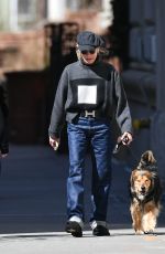 KATE CAPSHAW Out with Her Dog in New York 03/17/2024