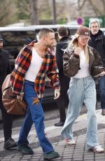 KATE CASSIDY Arrives at Hotel La Reserve in Paris 03/01/2024