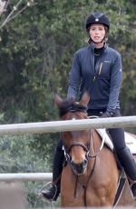 KATHERINE SCHWARZENEGGER at Morning Horseback Ride in Los Angeles 02/29/2024