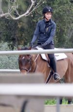 KATHERINE SCHWARZENEGGER at Morning Horseback Ride in Los Angeles 02/29/2024