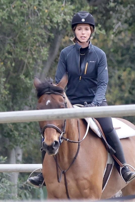 KATHERINE SCHWARZENEGGER at Morning Horseback Ride in Los Angeles 02/29/2024