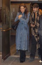 KATIE HOLMES Leaves a Broadway Play in New York 03/25/2024