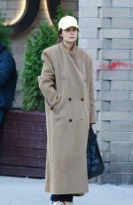KATIE HOLMES Makeup-free Out in New York 03/16/2024