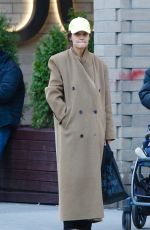 KATIE HOLMES Makeup-free Out in New York 03/16/2024
