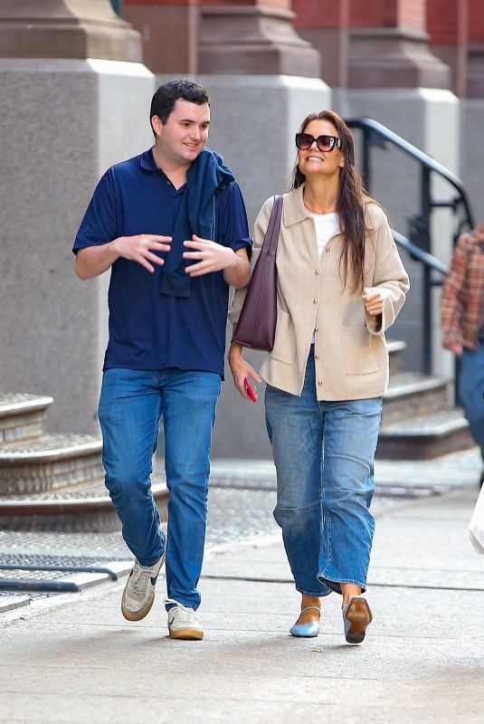 KATIE HOLMES Out with a Friend in New York 03/15/2024