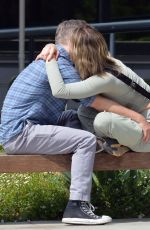 KELLY RIZZO and Breckin Meyer Hugging and Kissing Outside a Coffee Shop in Los Angeles 03/22/2024