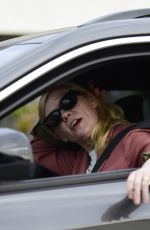 KIRSTEN DUNST Out Smoking in Her Car in Los Angeles 02/27/2024