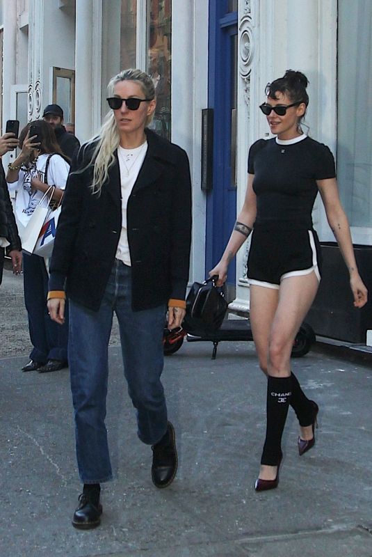 KRISTEN STEWART and DYLAN MEYER Heading to Late Night With Seth Meyers in New York 03/12/2024