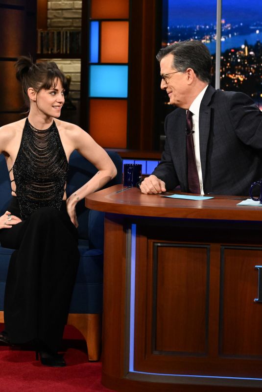 KRISTEN STEWART at Late Show with Stephen Colbert 03/11/2024