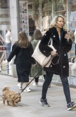 LADY VICTORIA HERVEY Out with Her Dog on Kings Road in Chelsea 03/28/2024