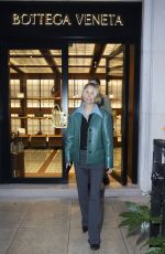 LARA WORTHINGTON Shopping at Bottega Veneta, Prada and Alaia Avenue Montaigne in Paris 02/29/2024