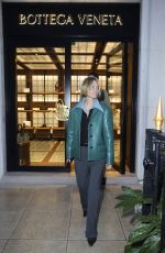 LARA WORTHINGTON Shopping at Bottega Veneta, Prada and Alaia Avenue Montaigne in Paris 02/29/2024