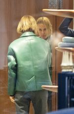 LARA WORTHINGTON Shopping at Bottega Veneta, Prada and Alaia Avenue Montaigne in Paris 02/29/2024