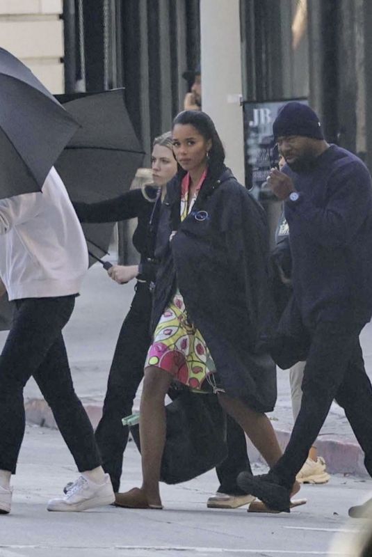LAURA HARRIER on the Set of Michael Jackson Biopic Movie Michael in Los Angeles 03/02/2024