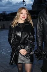LEA SEYDOUX Arrives at Louis Vuitton F/W 2024-25 Fashion Show at Paris Fashion Week 03/05/2024