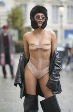 LEILA DEPINA Out at Paris Fashion Week 02/28/2024