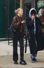 LILA GRACE MOSS Out with a Friend in New York 03/27/2024