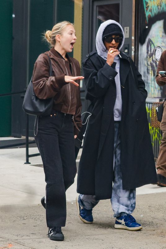 LILA GRACE MOSS Out with a Friend in New York 03/27/2024