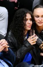 LILY-ROSE DEPP and 070 SHAKE at Los Angeles Lakers Game 03/10/2024