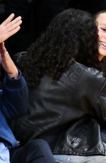 LILY-ROSE DEPP and 070 SHAKE at Los Angeles Lakers Game 03/10/2024