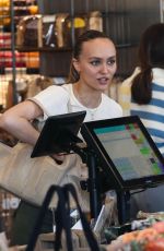 LILY-ROSE DEPP Shopping at Erewhon Market in West Hollywood 03/19/2024