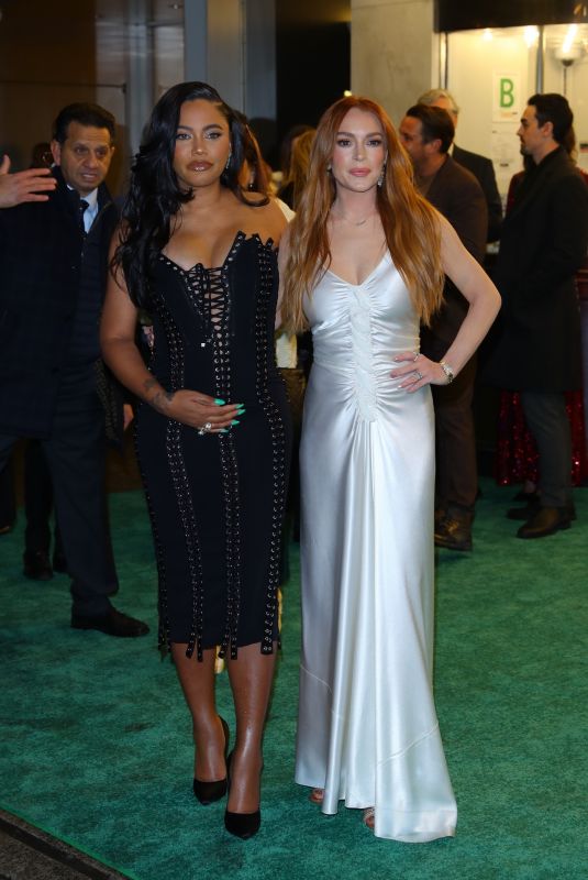 LINDSAY LOHAN and AYESHA CURRY at Lindsay Lohan Hosts Irish Wish Premiere with Cast at Paris Theater in New York 03/05/2024