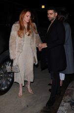 LINDSAY LOHAN and Bader Shammas on a Dinner Date in Los Angeles 03/16/2024