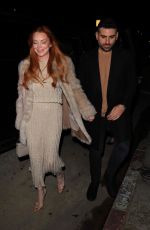 LINDSAY LOHAN and Bader Shammas on a Dinner Date in Los Angeles 03/16/2024