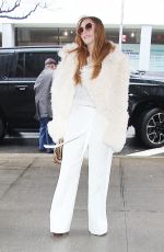 LINDSAY LOHAN Arrives at Drew Barrymore Show to Promote Irish Wish in New York 03/05/2024