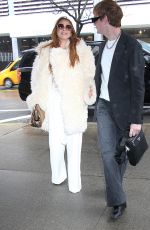 LINDSAY LOHAN Arrives at Drew Barrymore Show to Promote Irish Wish in New York 03/05/2024