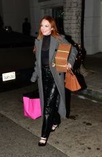 LINDSAY LOHAN Leaves Dinner at Mr. Chow in Beverly Hills 03/09/2024