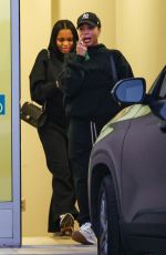 LORI HARVEY Out Shopping with a Friend at Bottega Veneta in Los Angeles 03/27/2024