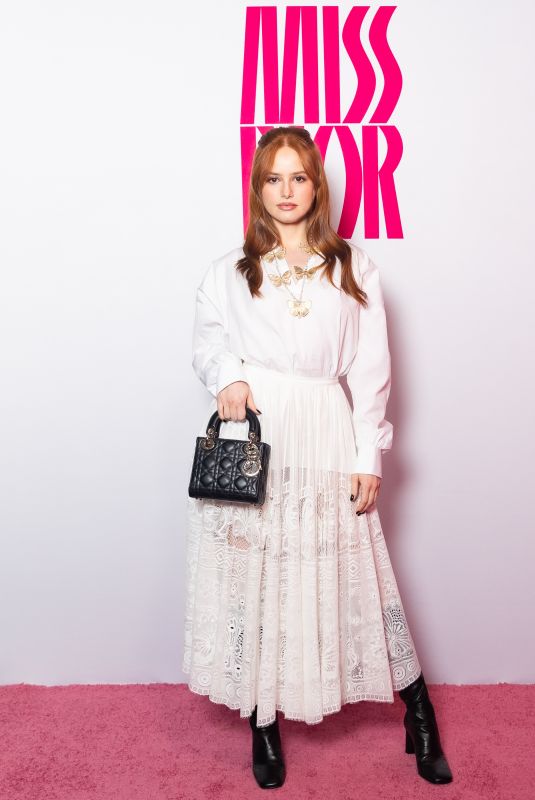 MADELAINE PETSCH at Christian Dior Celebrates Miss Dior Parfum and Melrose Avenue Pop-up in Los Angeles 03/06/2024