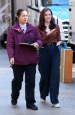 MADELINE BREWER on the Set of You in New York 03/25/2024