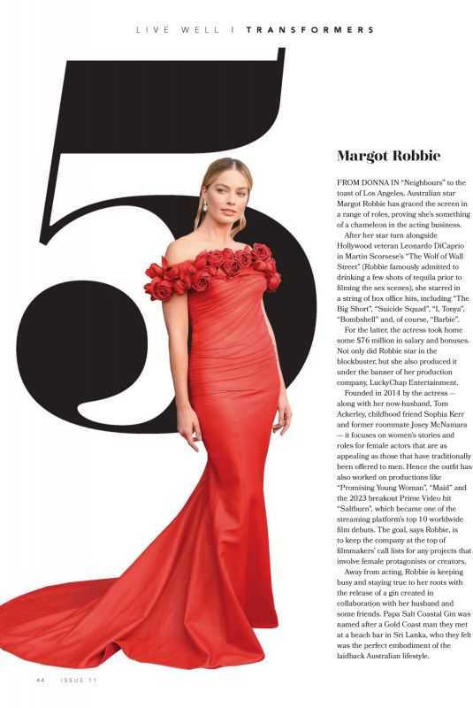 MARGOT ROBBIE in Winning Magazine, Issue 11 March 2024