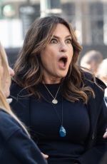 MARISKA HARGITAY, AMBER SKYE NOYES and Peter Scanavino on the Set of Law and Order: SVU in New York 03/13/2024