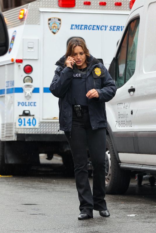 MARISKA HARGITAY on the Set of Law and Order: Special Victims Unit in Manhattan 03/06/2024
