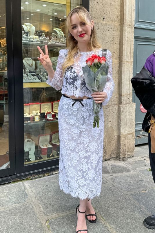 MCKENNA GRACE Promotes Ghostbusters: Frozen Empire Out in Paris 03/19/2024