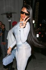 MEGAN THEE STALLION Arrives at Crustacean Restaurant in Beverly Hills 03/29/2024