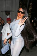 MEGAN THEE STALLION Arrives at Crustacean Restaurant in Beverly Hills 03/29/2024