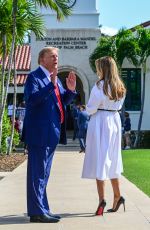 MELANIA and Donald TRUMP Arrives to Vote in Florida