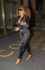 MELANIE BROWN in a Black Catsuit Night Out in New York 03/27/2024