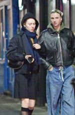MIA REGAN and CHARLOTTE SMURFIT Out for Dinner in London 02/28/2024