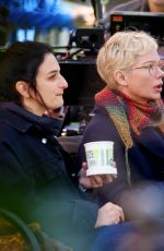 MICHELLE WILLIAMS and JENNY SLATE on the Set of Dying for Sex 03/14/2024