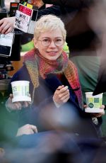 MICHELLE WILLIAMS and JENNY SLATE on the Set of Dying for Sex 03/14/2024